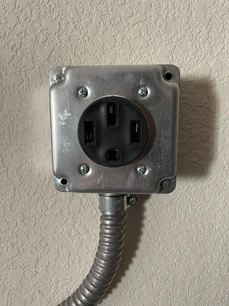 NEMA 14-50 outlet installed for Smart Home Electrical in New Roads